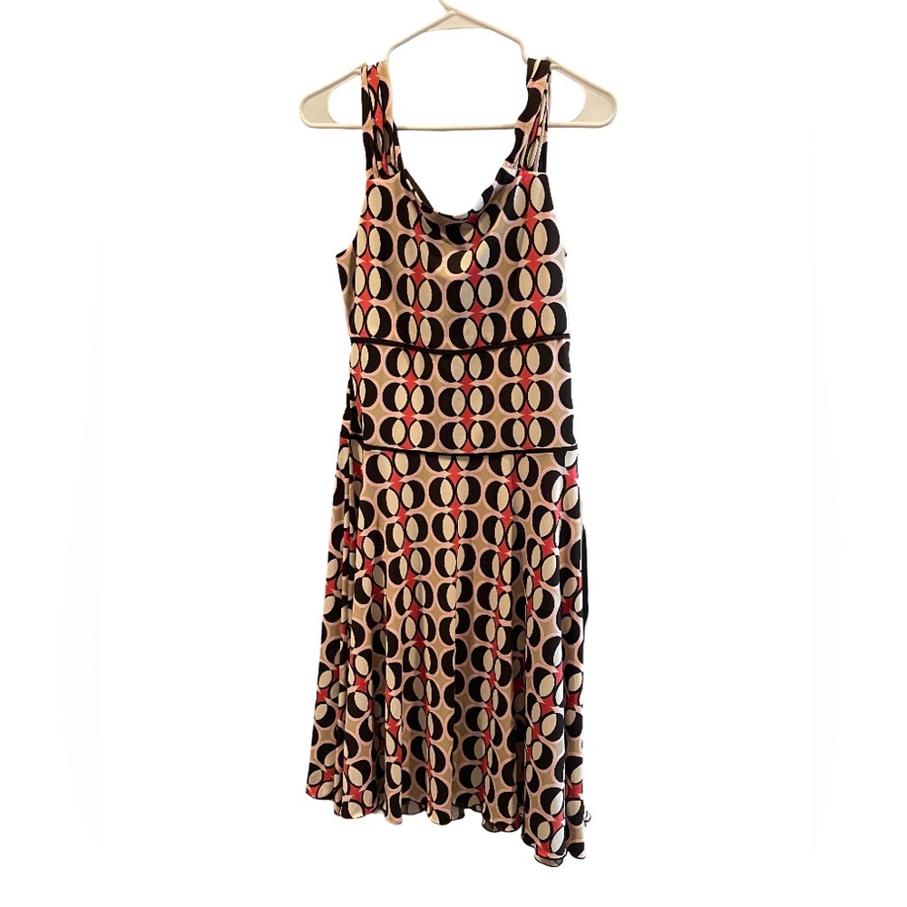 Enfocus Studio Black and Red Geometric Midi Dress - Picture 2 of 3